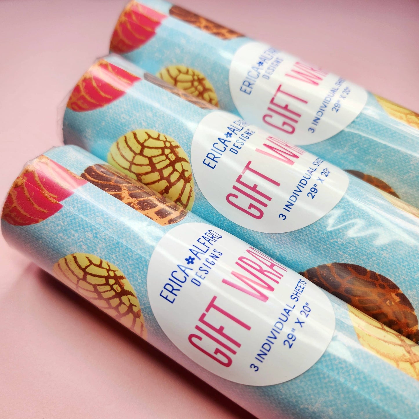 Pan Dulce Concha Gift Wrap Roll of Sheets