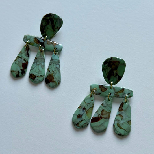 Marble Turquoise Earrings