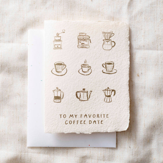 Coffee Date Love Friendship | Eco-Friendly Greeting Card