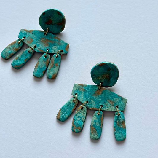 Hand-Painted Wooden Earrings