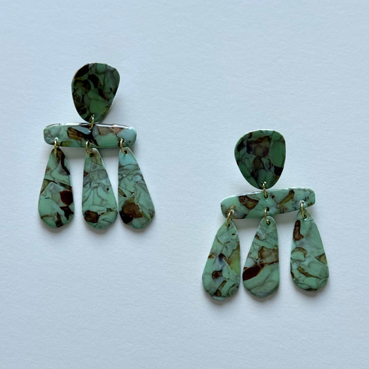 Marble Turquoise Earrings