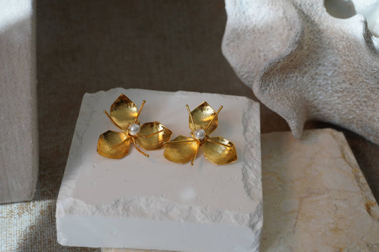 Pearl Flower Earrings