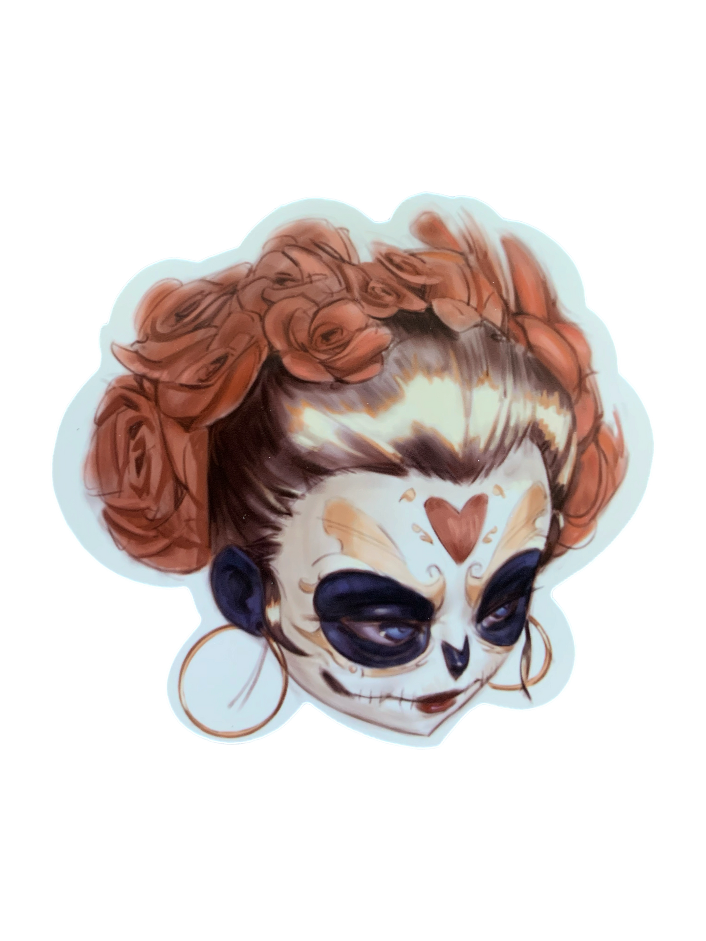 Brown Catrina Sticker