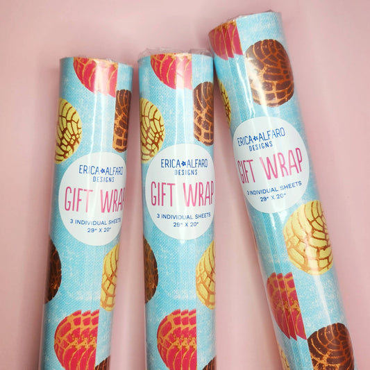 Pan Dulce Concha Gift Wrap Roll of Sheets