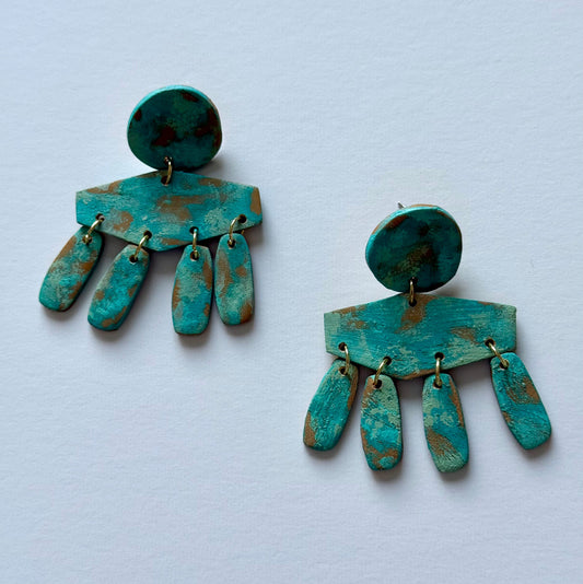 Hand-Painted Wooden Earrings