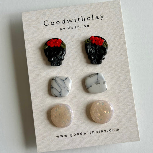 Marble Calavera Stud Pack