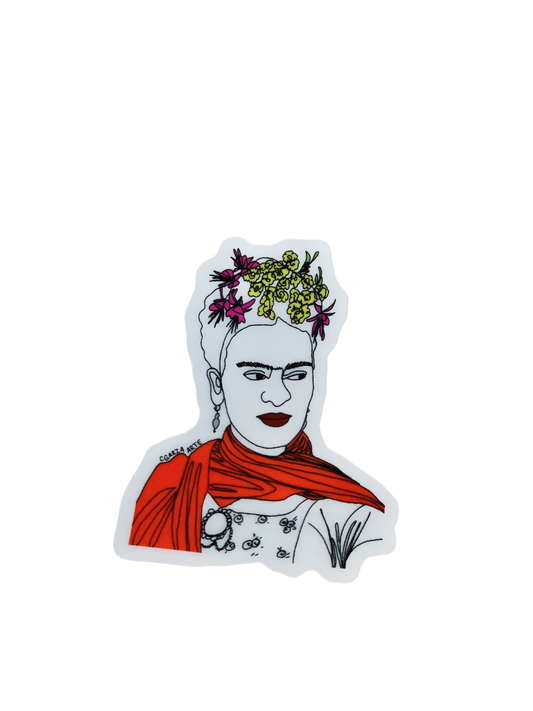 Frida Portrait Clear Sticker