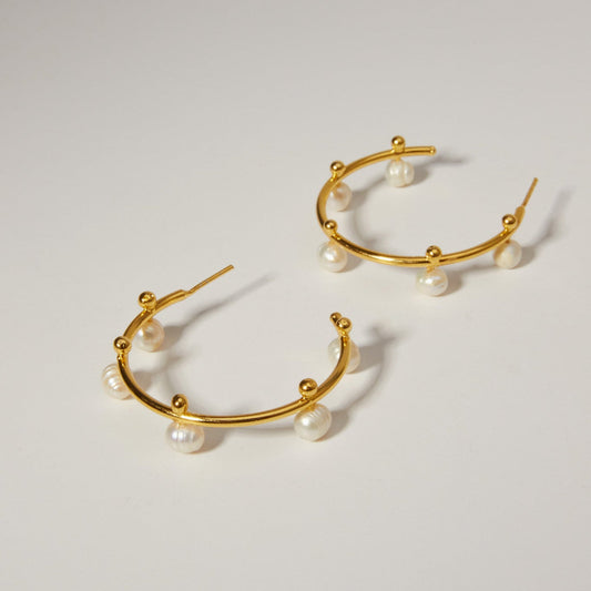 Luna Pearls Hoops