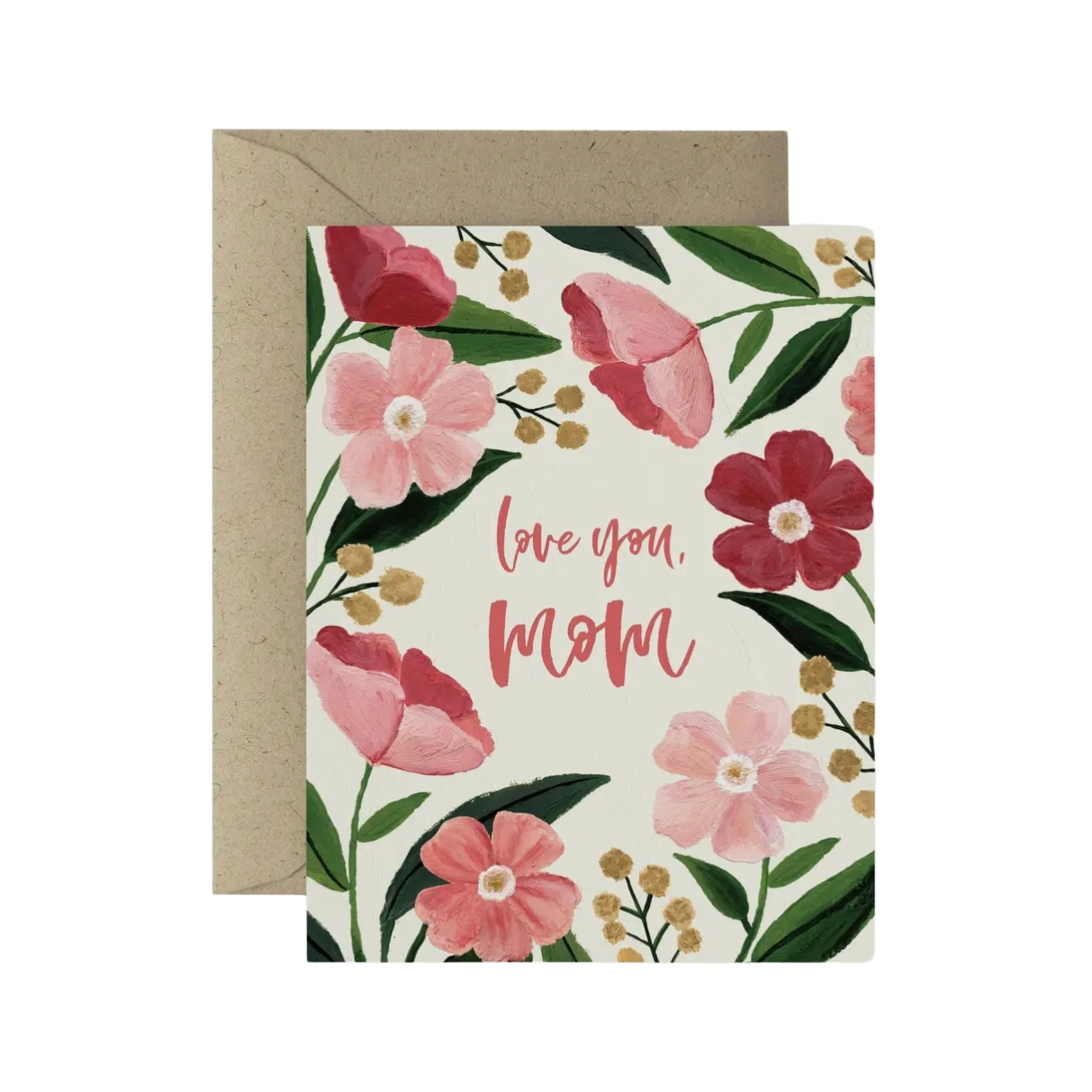 Love You Mom Poppy Greeting Card
