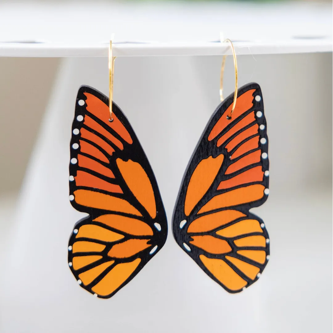 Monarch Butterfly Hoops