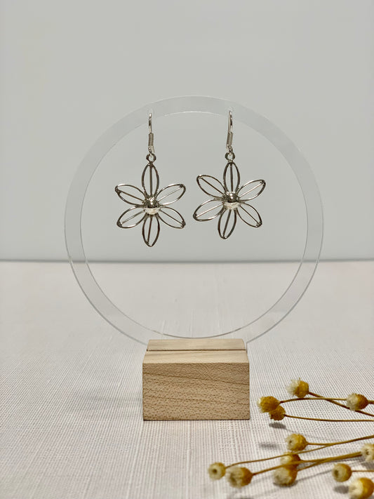 Silver Daisy Earrings