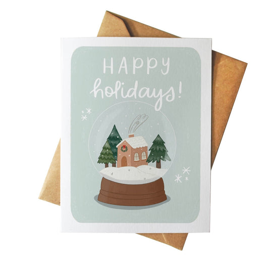 Happy Holidays Snow Globe