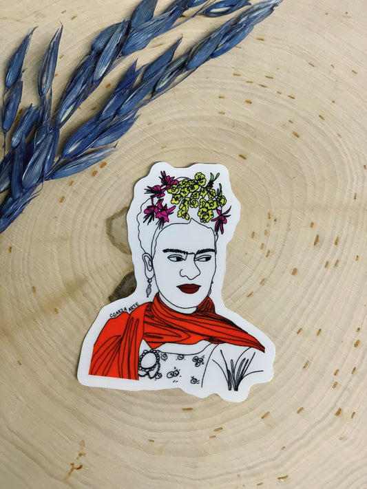 Frida Portrait Clear Sticker